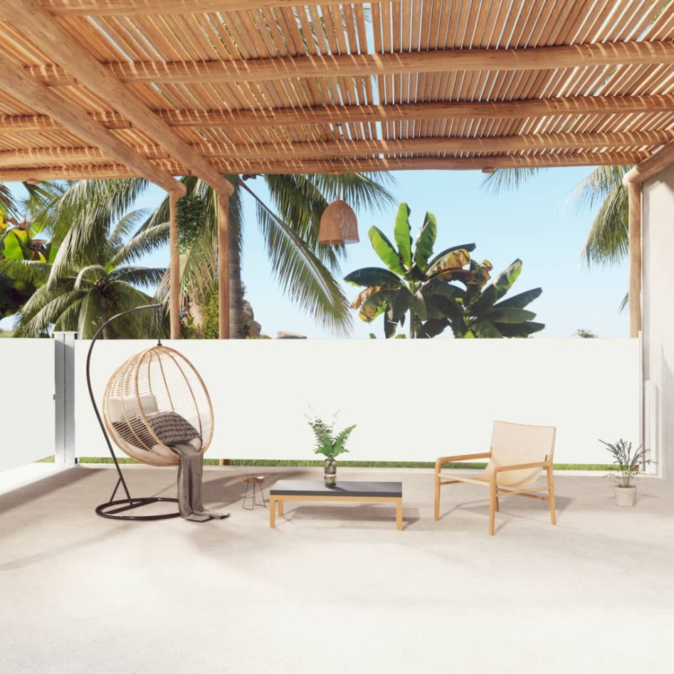 Toldo lateral retráctil crema 140x1000