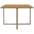Mesa de jardín ratán sintético madera acacia beige