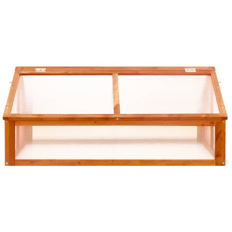 Invernadero de madera de abeto marrón 114x80x50