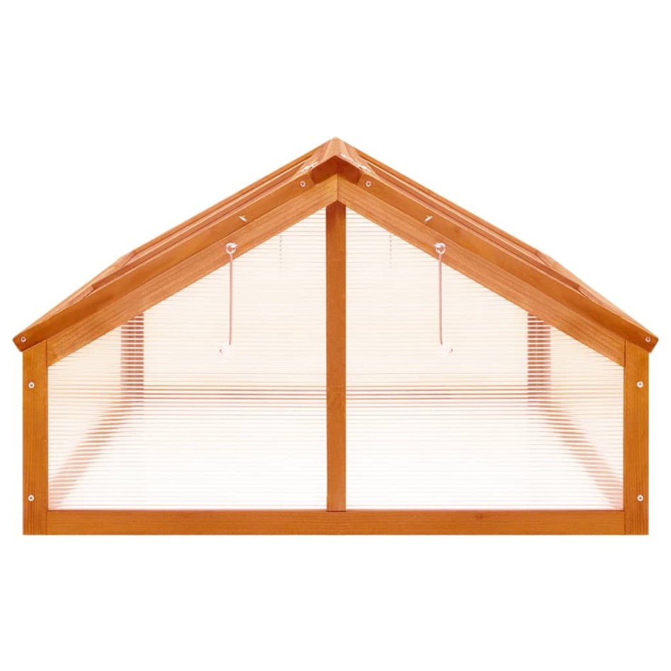 Invernadero de madera de abeto marrón 114x80x50