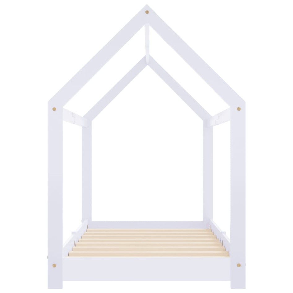 Estructura de cama infantil madera maciza pino blanco 80x160