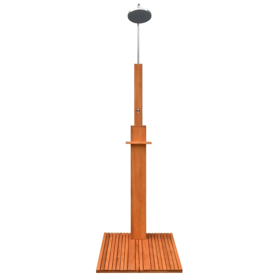 Ducha de jardín de madera maciza eucalipto y