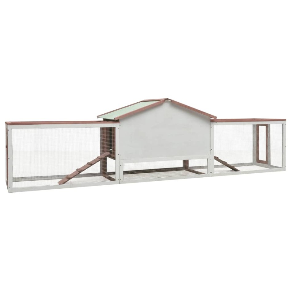 Conejera madera maciza pino y abeto color moca 310x70x87