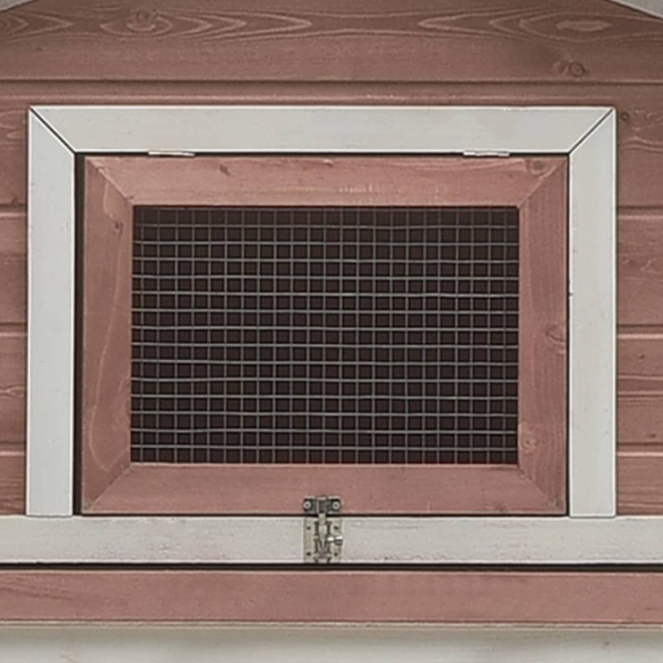 Conejera madera maciza pino y abeto color moca 310x70x87