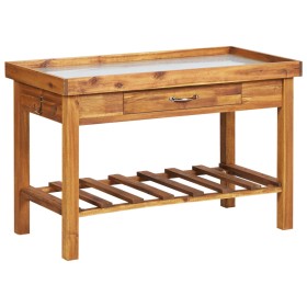 Mesa de cultivo de jardín madera maciza acacia tablero de
