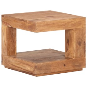 Mesa de centro de madera maciza de acacia 45x45x40