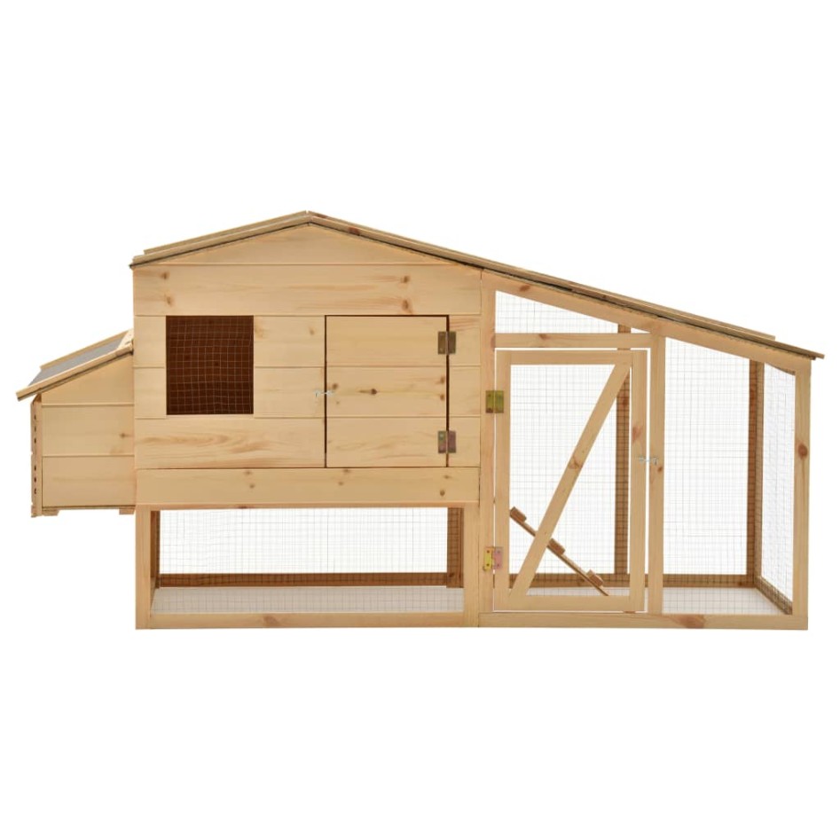 Gallinero madera maciza de pino 178x67x92