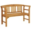 Banco de jardín madera de acacia maciza 114 cm
