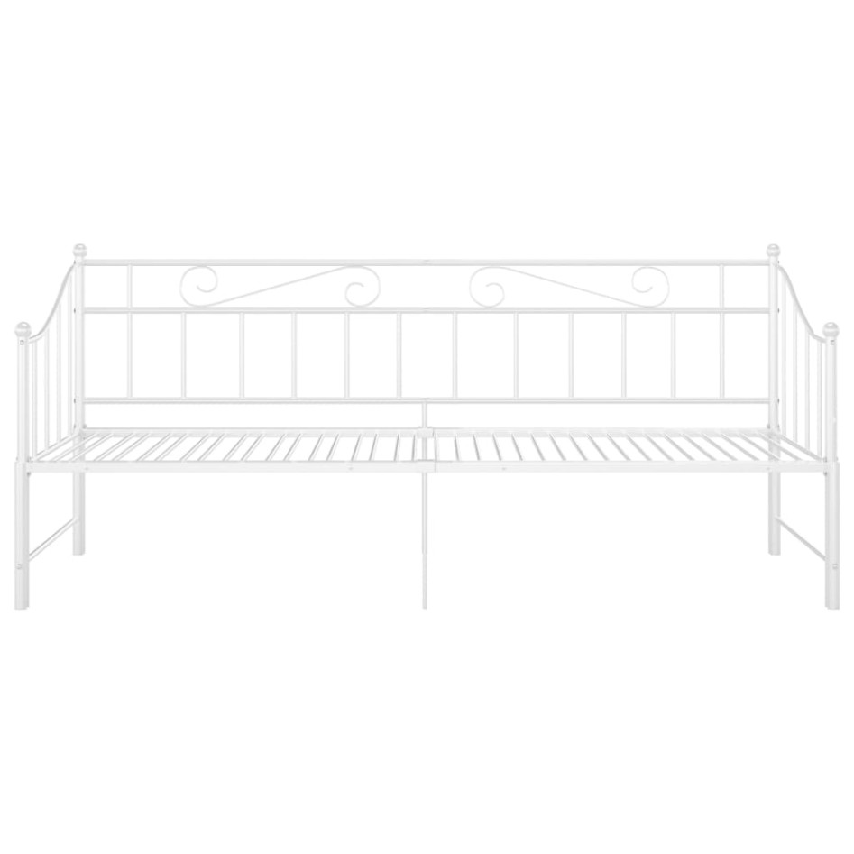 Estructura de sofá cama extraíble de metal blanco 90x200