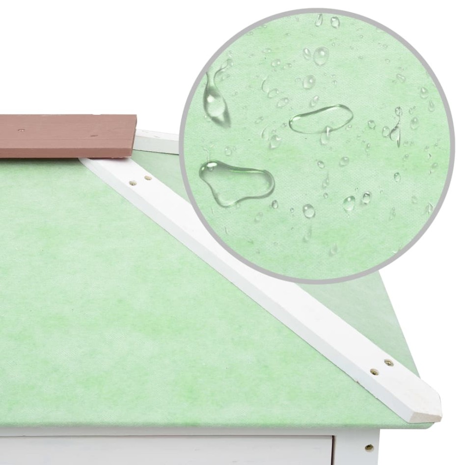 Conejera jaula de animales con doble piso de madera