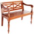 Banco Batavia madera maciza de caoba marrón oscuro 98
