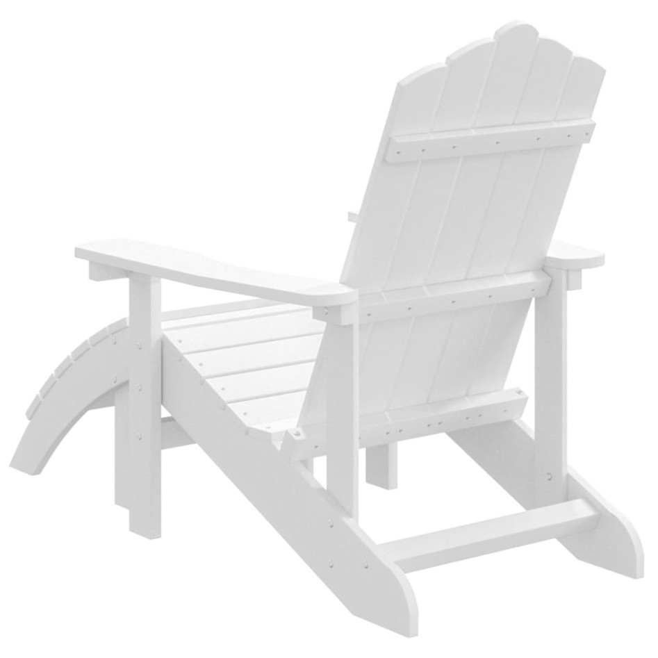 Silla de jardín Adirondack con reposapiés HDPE