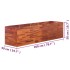 Arriate de madera de acacia 200x50x50