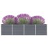 Jardinera elevada acero galvanizado gris 320x40x77