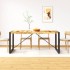 Mesa de comedor de madera maciza de mango rugosa 180