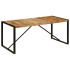 Mesa de comedor de madera maciza de mango rugosa 180