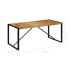 Mesa de comedor de madera maciza de mango rugosa 180