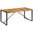 Mesa de comedor de madera maciza de mango rugosa 180