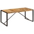 Mesa de comedor de madera maciza de mango rugosa 180
