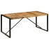 Mesa de comedor de madera maciza de mango rugosa 180