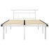 Estructura de cama de metal blanco 120x200