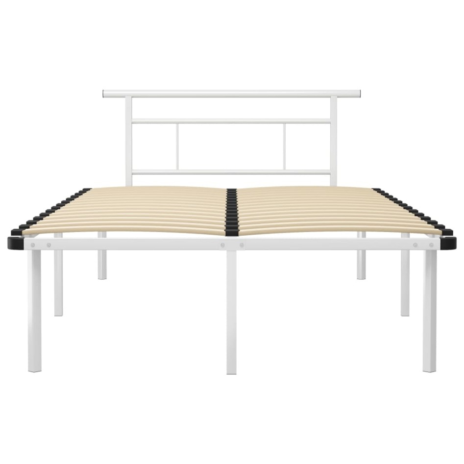 Estructura de cama de metal blanco 120x200