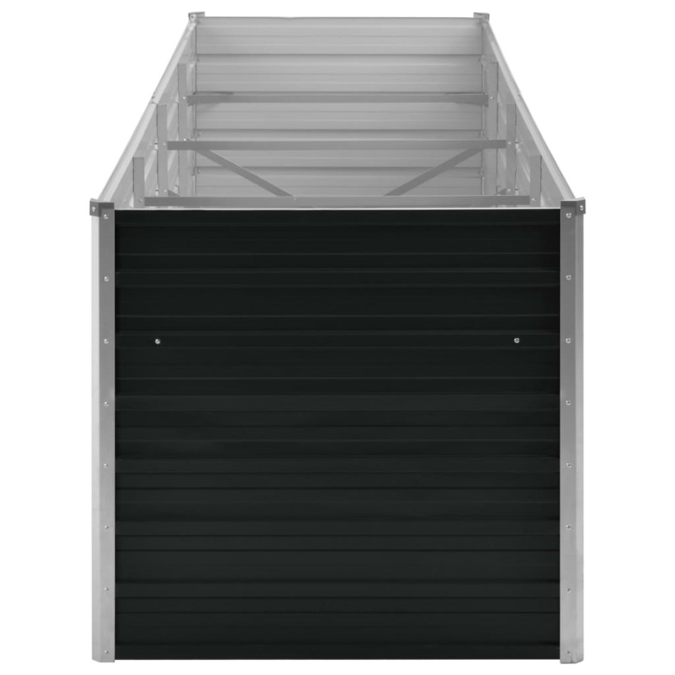 Arriate de acero galvanizado gris antracita 320x80x77