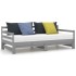 Sofá cama extraíble madera maciza de pino gris 2x(90x200)