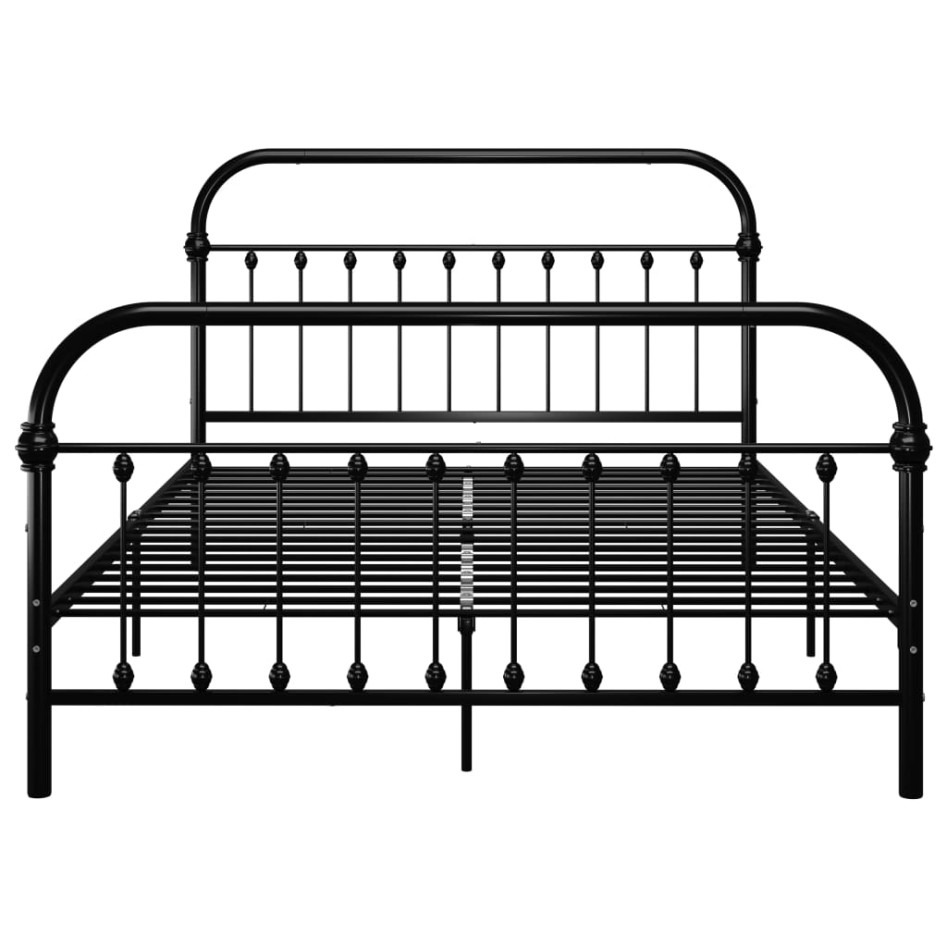 Estructura de cama de metal negro 140x200