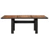 Mesa de comedor de jardín ratán sintético negro 200x100x74