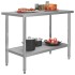 Mesa de trabajo para cocina acero inoxidable 120x60x85