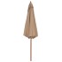Sombrilla de jardín con palo de madera 300 cm gris