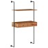 Escritorio de pared de madera maciza de acacia 90x40x170