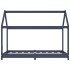 Estructura de cama infantil madera maciza pino gris 70x140