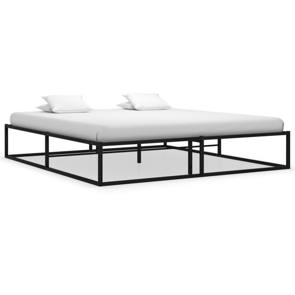 Estructura de cama de metal negra 160x200