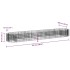Arriate de gaviones de hierro galvanizado 500x100x50
