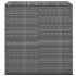 Baúl de cojines para jardín de ratán PE gris 100x49x103,5