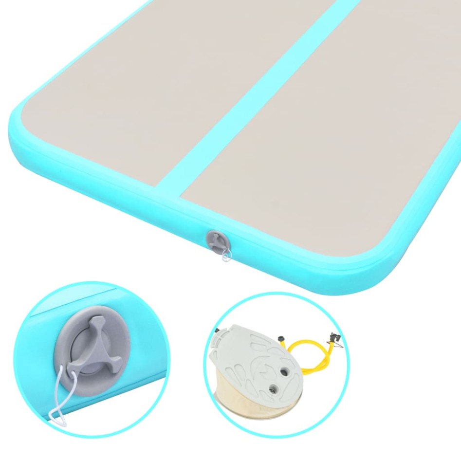 Esterilla inflable de gimnasia y bomba 300x100x10 cm PVC