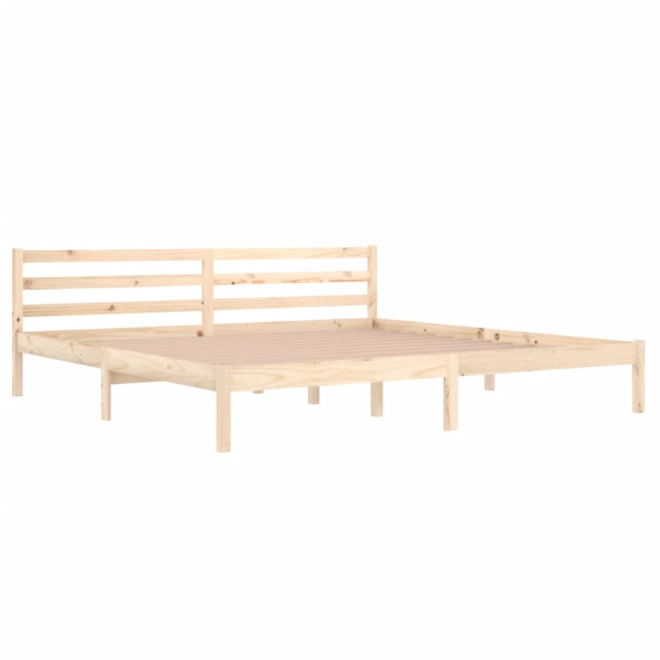 Estructura de cama madera maciza de pino 200x200
