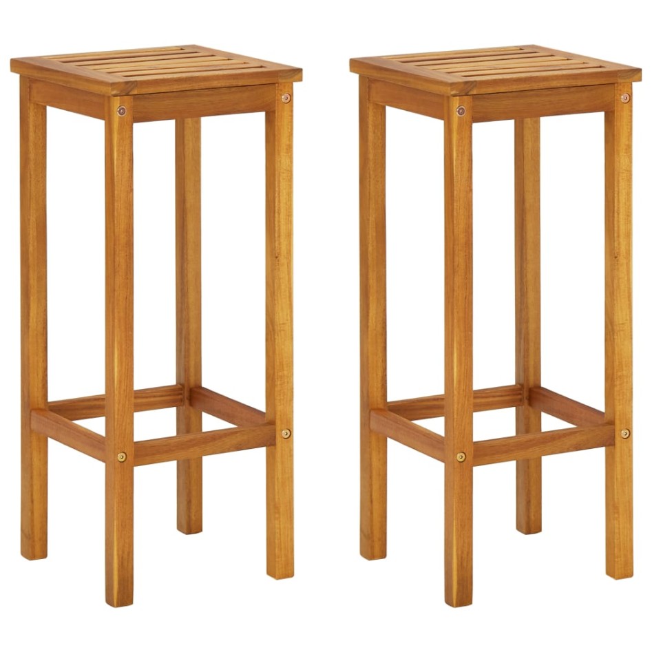 Juego de bar de balcón 3 piezas madera maciza de