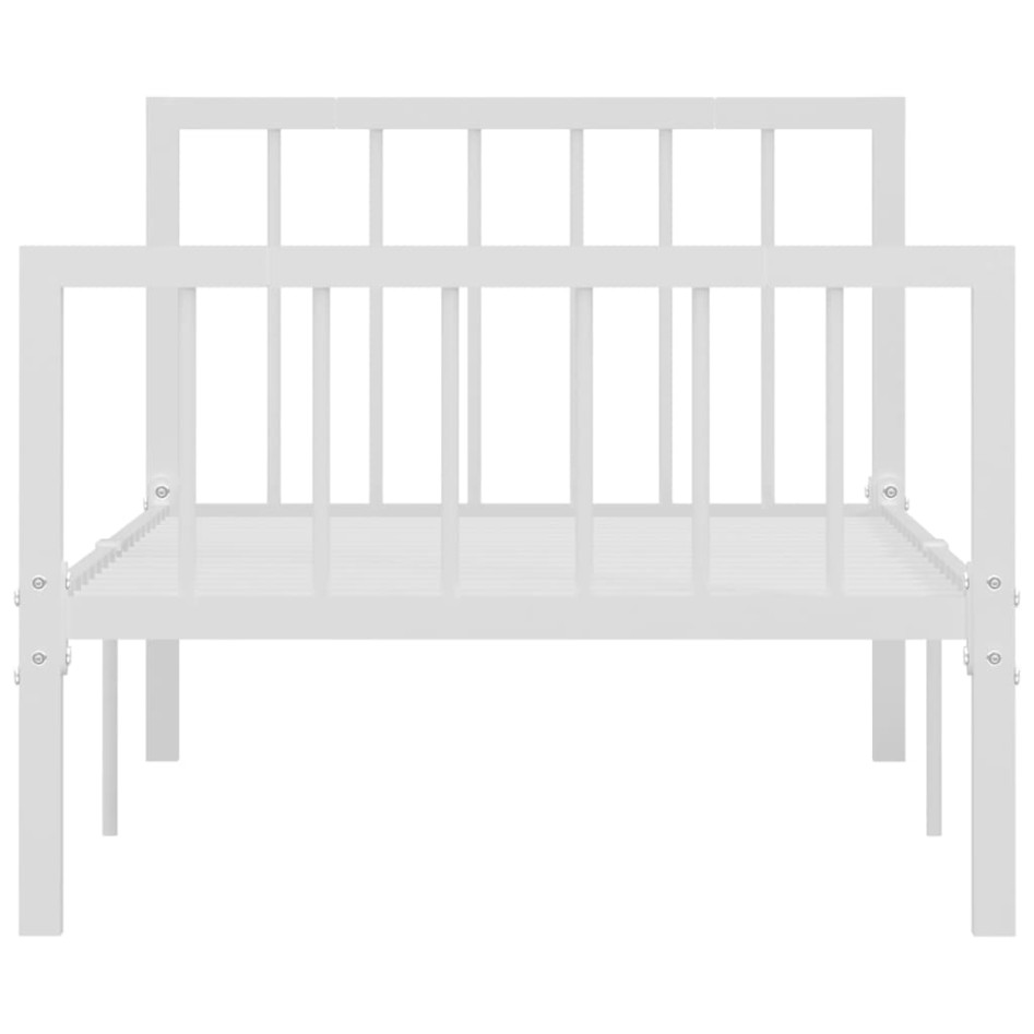 Estructura de cama de metal blanco 90x200