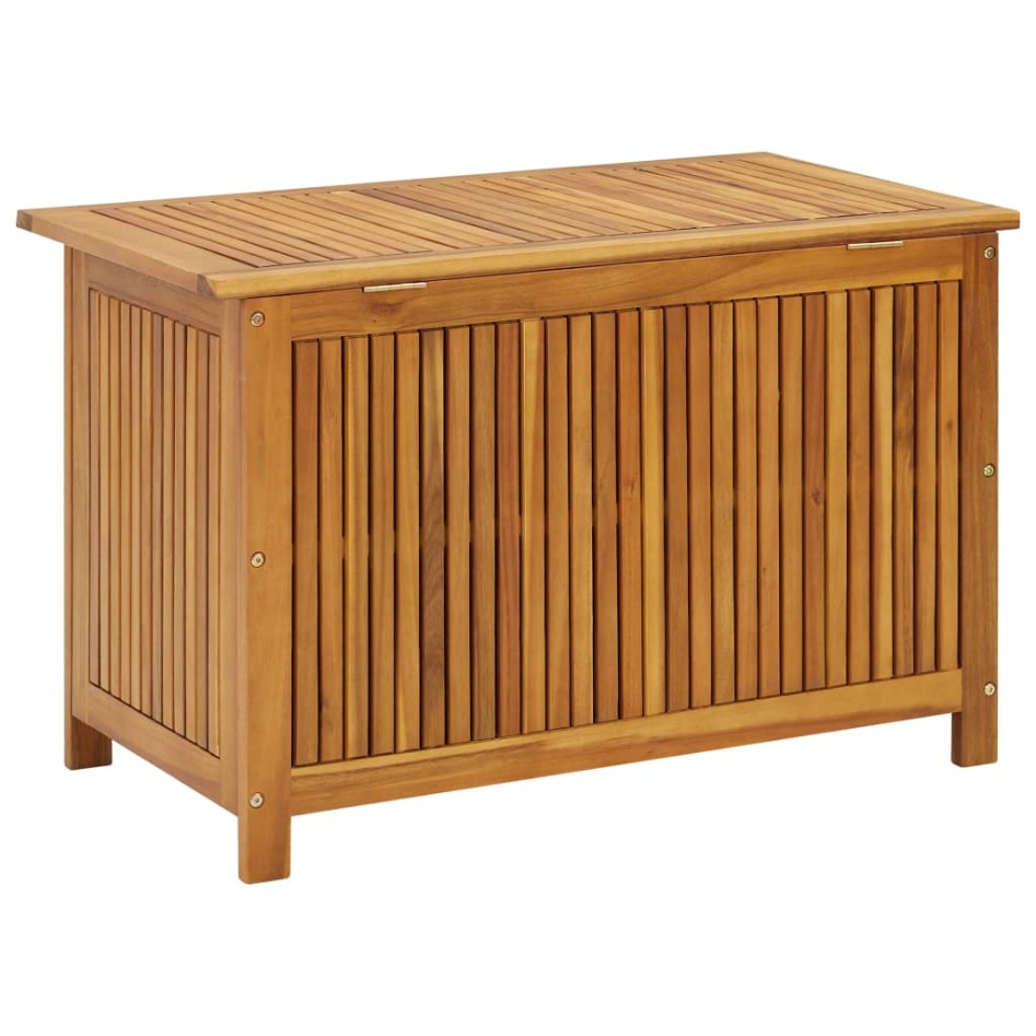 Caja de almacenaje de jardín madera maciza acacia 90x50x58