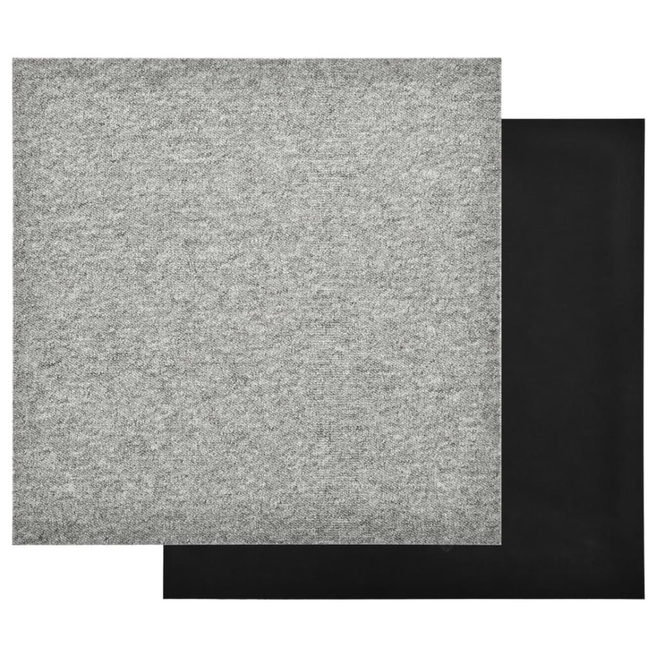 Baldosas de suelo de moqueta 20 uds 5 m² 50x50 cm gris