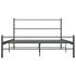 Estructura de cama de metal gris 160x200