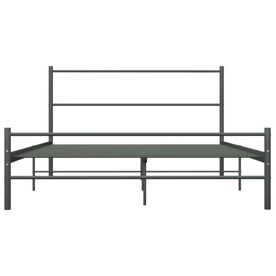 Estructura de cama de metal gris 160x200
