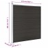 Panel de valla WPC negro 175x186