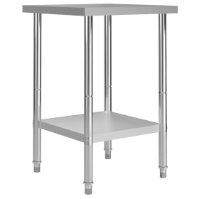 Mesa de trabajo para cocina acero inoxidable 60x60x85