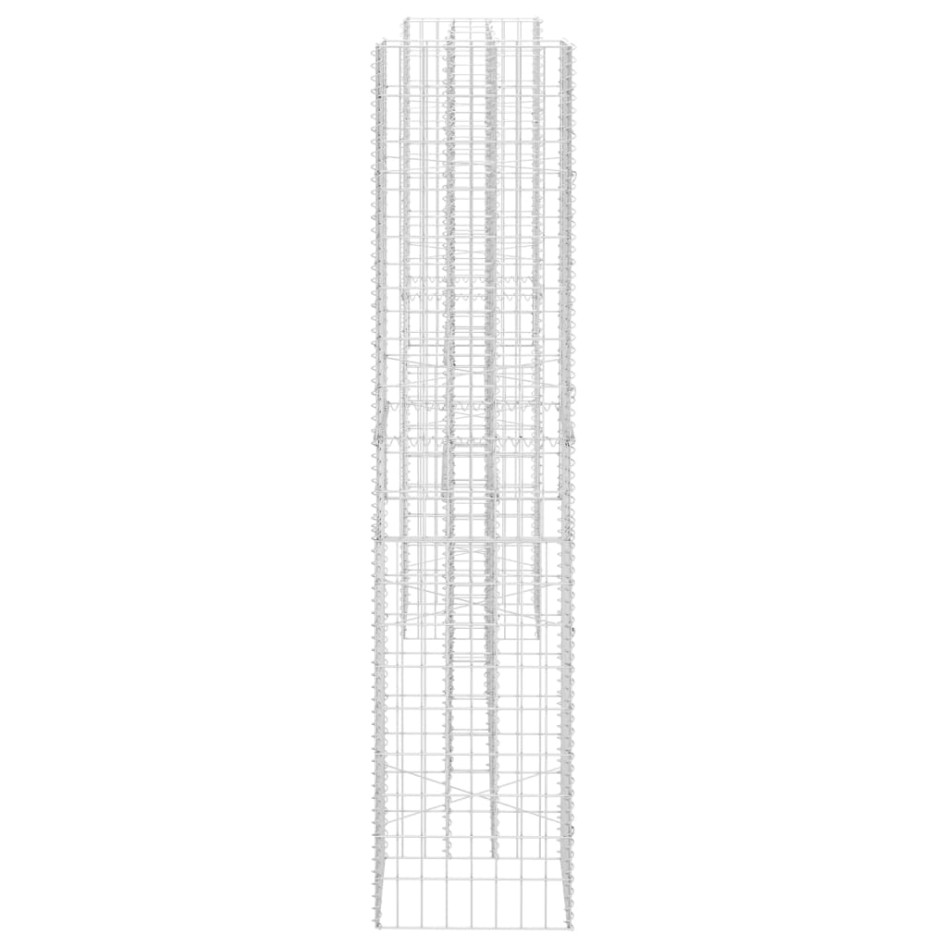 Jardinera de gaviones forma de H alambre de acero 260x40x200