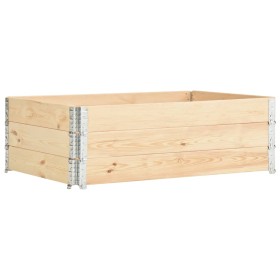 Caja de palés 3 unidades madera maciza de pino 50x150
