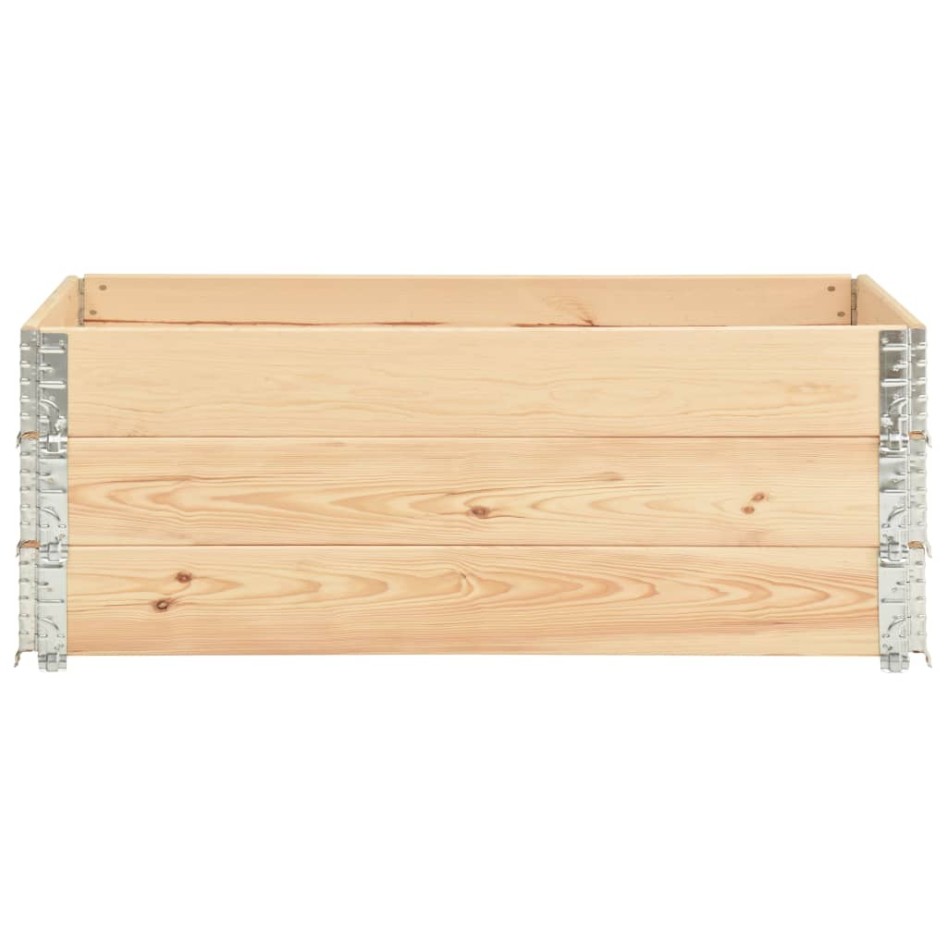 Caja de palés 3 unidades madera maciza de pino 50x150